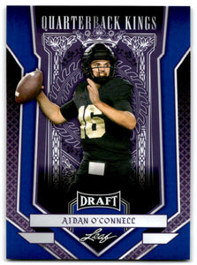 Aidan O'Connell 2023 Leaf Draft Quarterback Kings Blue Series Mint Rookie Card #87