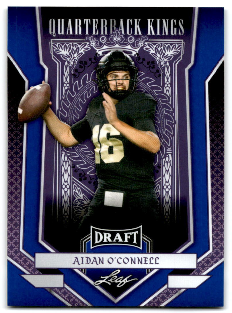Aidan O'Connell 2023 Leaf Draft Quarterback Kings Blue Series Mint Rookie Card #87