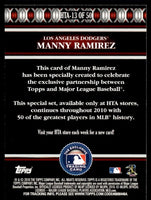 Manny Ramirez 2010 Topps Logoman HTA Mint Card #HTA-13
