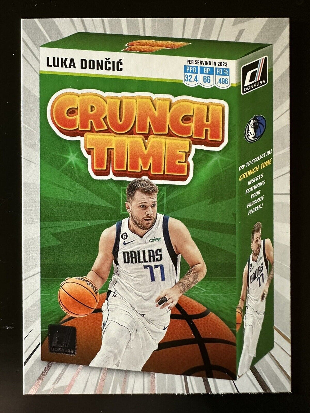 Luka Doncic 2023 2024 Panini Donruss Crunch Time Series Mint Card #1