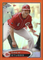 Drew Stubbs 2012 Topps Chrome Orange Refractor Series Mint Card #135
