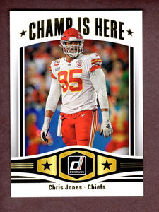 Chris Jones 2023 Donruss Champ Is Here Series Mint Card #CIH-16