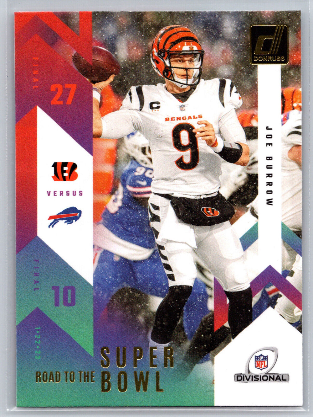 Joe Burrow 2023 Donruss Road To The Super Bowl Series Mint Card #RTSBD-JB