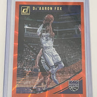 De'Aaron Fox 2018 2019 Panini Donruss Holo Orange Laser Series Mint Card #51