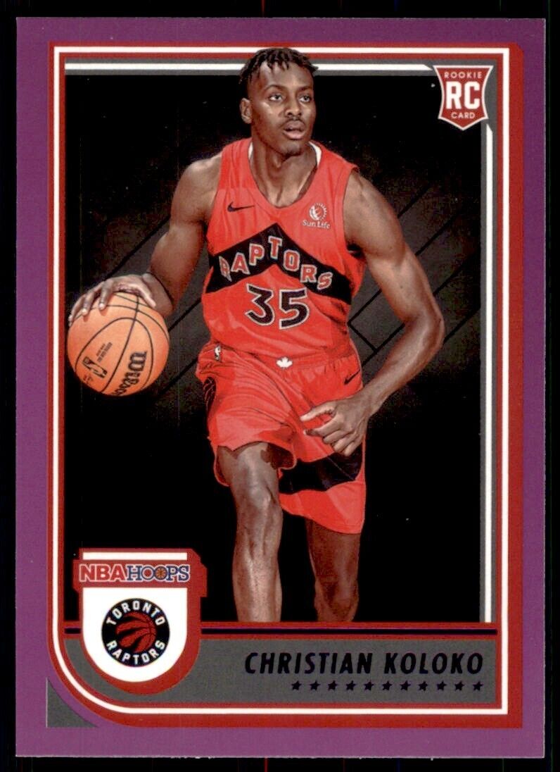 Christian Koloko 2022 2023 Panini NBA Hoops Purple Series Mint Rookie Card #261