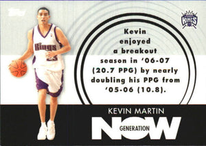 Kevin Martin 2007 2008 Topps Generation Now Series Mint Card #GN11