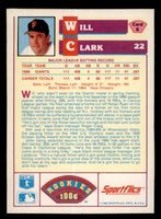 Will Clark 1986 Sportflics Rookies Series Mint Card #6
