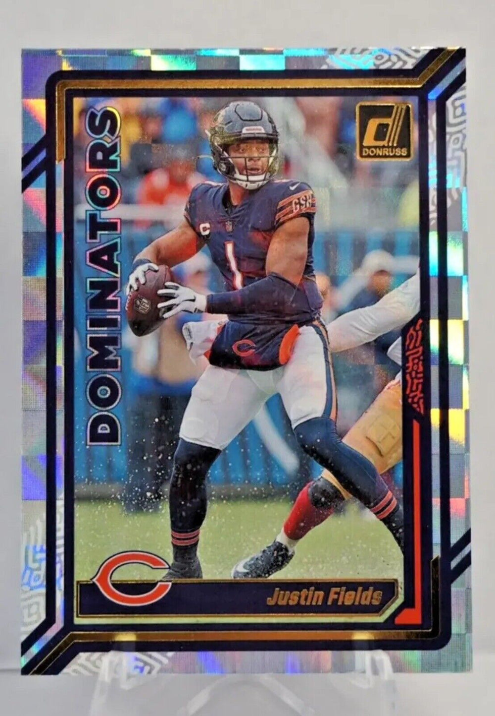 Justin Fields 2022 Donruss Dominators Series Mint Insert Card #D-23