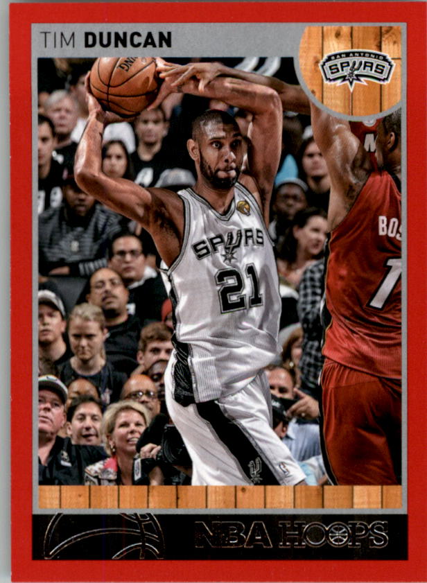 Tim Duncan 2013 2014 Hoops Series RED PARALLEL VERSION Mint Card #70