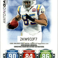 Antonio Gates 2010 Topps Attax Code Card Series Mint Card