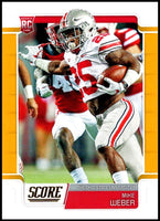 Mike Weber 2019 Score Gold Parallel Series Mint Rookie Card #407
