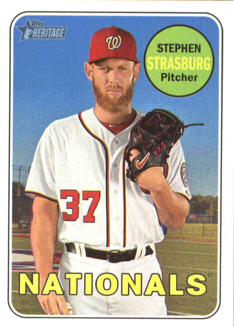Stephen Strasburg 2018 Topps Heritage Series Mint Card #92
