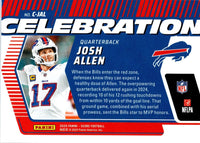 Josh Allen 2025 Score Celebration Series Mint Insert Card #C-JAL
