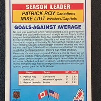 Patrick Roy 1990 1991 Score Season Leaders Card #354