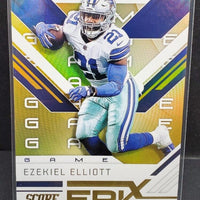 Ezekiel Elliott 2019 Score Epix Game Gold Series Mint Card #EG-9