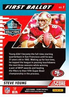 Steve Young 2025 Score First Ballot Series Mint Insert Card #1
