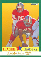 Joe Montana 1991 Fleer League Leaders Series Mint Card #408
