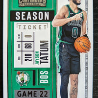 Jayson Tatum 2021 2022 Panini Contenders Season Ticket Series Mint Card #87