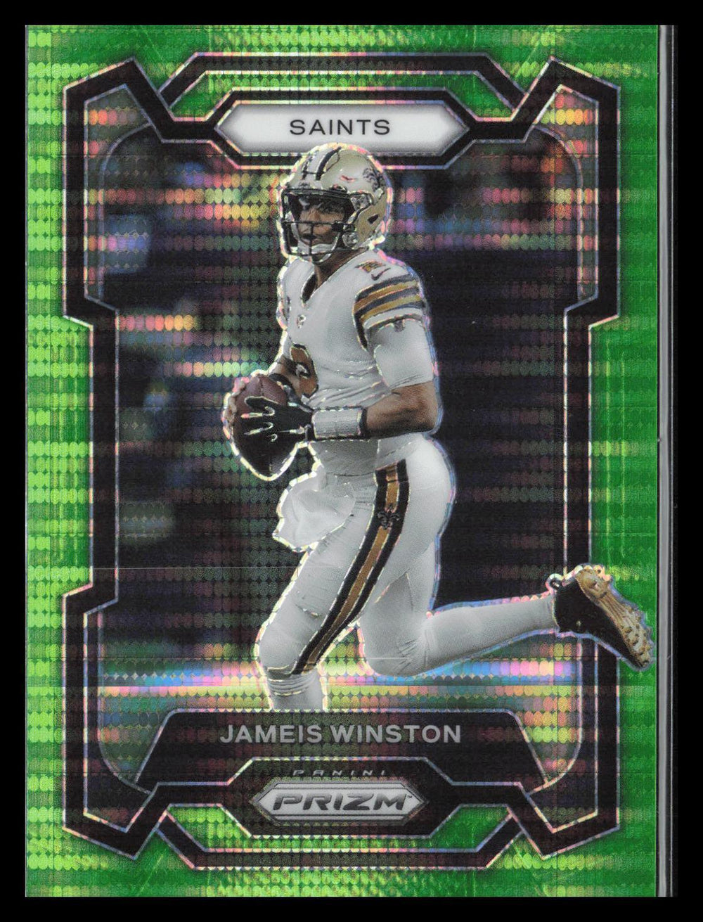 Jameis Winston 2023 Panini Prizm Neon Green Pulsar Series Mint Card #214