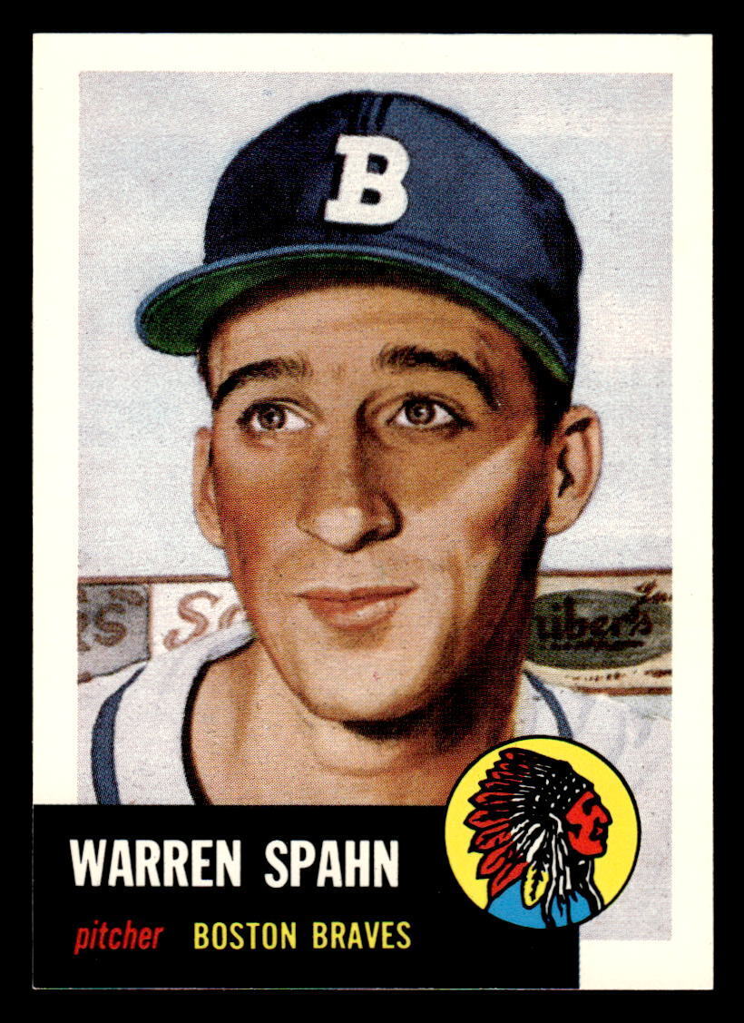 Warren Spahn 1991 Topps 1953 Archives Series Mint Card  #147