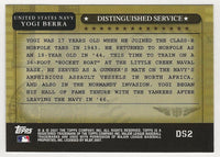 Yogi Berra 2007 Topps Distinguished Service Series Mint Card # DS2
