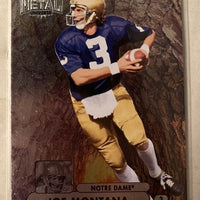 Joe Montana 2013 Fleer Retro Metal Universe Series Mint Card # M-3