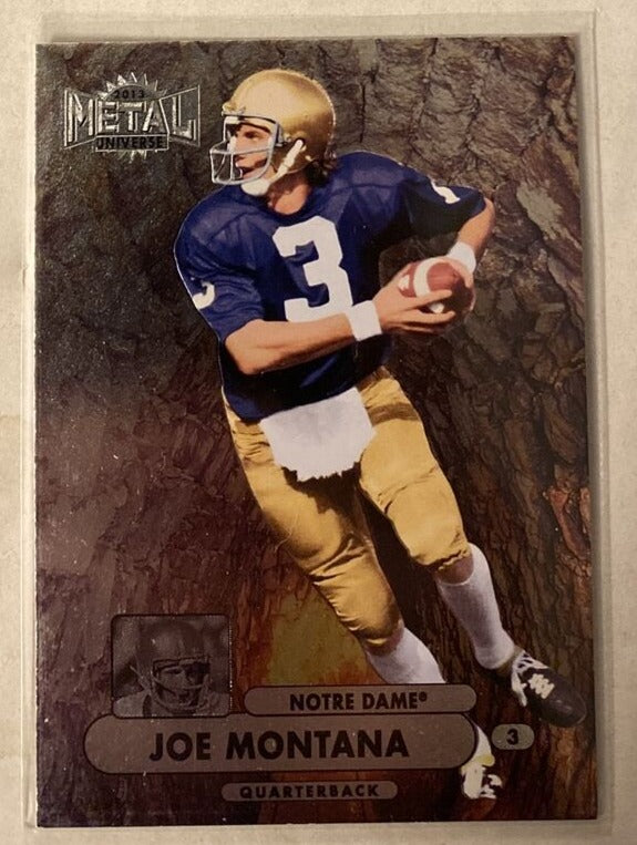 Joe Montana 2013 Fleer Retro Metal Universe Series Mint Card # M-3