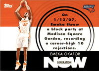 Emeka Okafor 2007 2008 Topps Generation Now Series Mint Card #GN7
