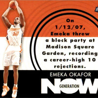 Emeka Okafor 2007 2008 Topps Generation Now Series Mint Card #GN7