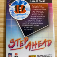 Ja'Marr Chase 2025 Score Football Step Ahead Lenticular Mint Card #SA-JCE