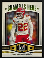 Juan Thornhill 2023 Donruss Champ Is Here Elite Series Mint Card #CIH-10
