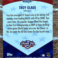 Troy Glaus 2007 Topps Opening Day Diamond Stars Series Card #DS10