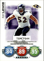 Ray Lewis 2010 Topps Attax Code Card Series Mint Card
