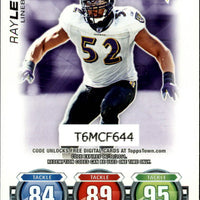 Ray Lewis 2010 Topps Attax Code Card Series Mint Card