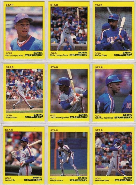 Darryl Strawberry 1990 Star Company GOLD Series Complete Mint Set.