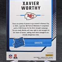 Xavier Worthy 2024 Panini Donruss Optic Rated Rookie Silver Holo Series Mint Card #300