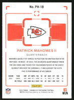 Patrick Mahomes II 2022 Panini Chronicles Photogenic Series Mint Card #PH-18
