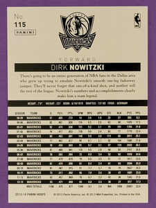 Dirk Nowitzki 2013 2014 Hoops Series RED PARALLEL VERSION Mint Card #115