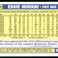 Eddie Murray 1987 Topps Tiffany Series Mint Card #120