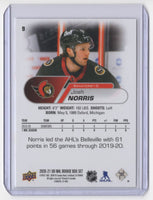 Josh Norris 2020 2021 Upper Deck NHL Star Rookies Card #9
