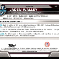 Jaden Walley 2022 Bowman Chrome University Series Mint Card #15