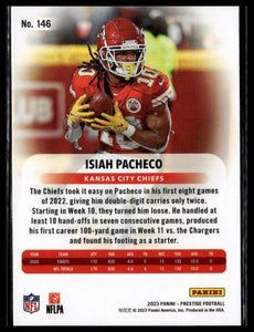 Isiah Pacheco 2023 Panini Prestige Series Mint Card #146