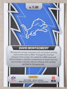 David Montgomery 2023 Panini Mosaic Thunder Lane Series Mint Card #TL-DM