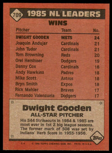 Dwight Gooden 1986 Topps Series Mint Card  #709