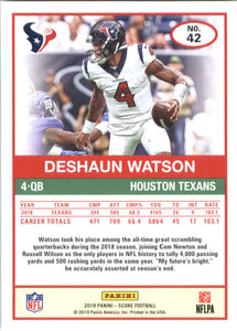 Deshaun Watson 2019 Panini Score Series Mint Card #42