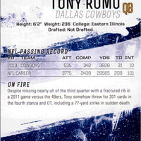 Tony Romo 2014 Topps Fire Series Mint Card #92