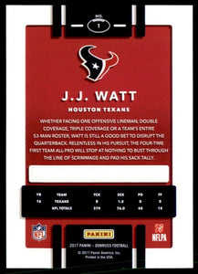 JJ Watt 2017 Donruss Series Mint Card #1