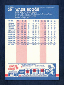 Wade Boggs 1987 Fleer Series Mint Card #29