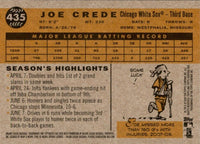 Joe Crede 2009 Topps Heritage Series Mint Short Print Card #435
