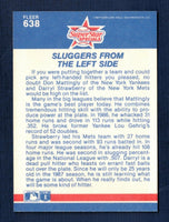 Don Mattingly & Darryl Strawberry 1987 Fleer Series Mint Card #638
